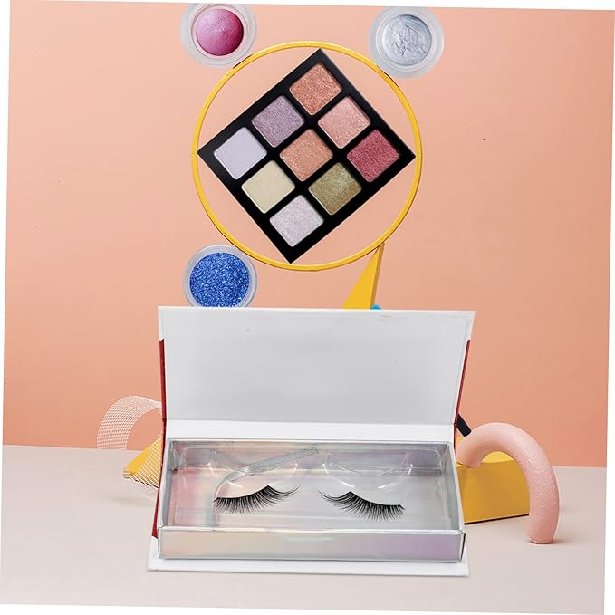 2pcs Eyelash Case Portable Storage Box Elegant Packaging for False Lashes Lightweight Organizer Reusable Eyelash Holder for Daily Makeup Use