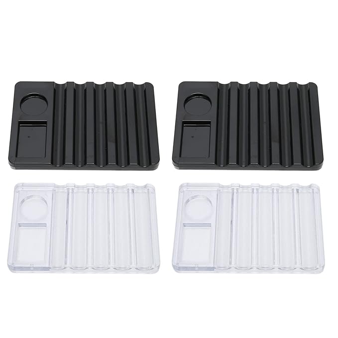 Nail Pen Rack, 4pcs Nail Pen Holder, Nail Brush Holder, Multifunction Nail Brush Rack Organizer with 5 Grid, Pen Container for Manicure Tool