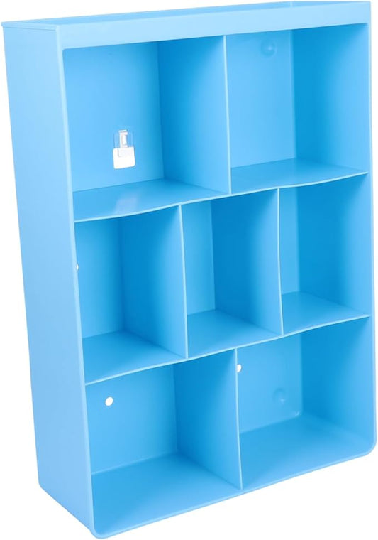 ORFOFE 1pc Wall-Mounted Storage Rack Adhesive Compartments Shelf for Bathroom Kitchen Living Room Material Nail Design for Cosmetics and Essentials