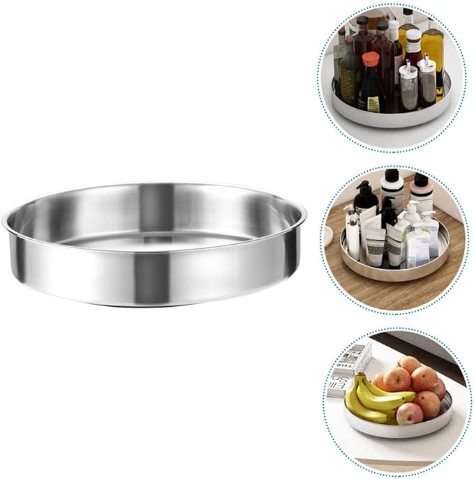 Glass Shelf for Bathroom ，Glass Aluminum，Rotating Storage Rack Kitchen Decor Accessories Spice Tray