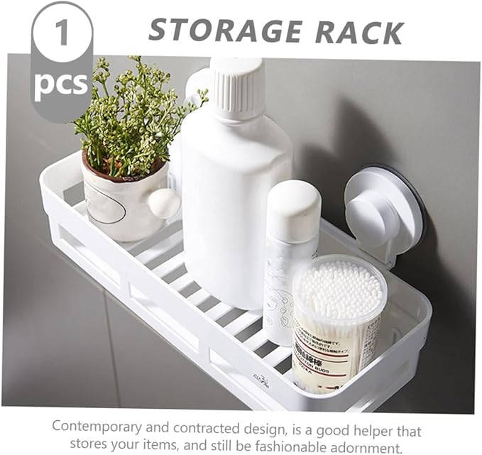 MAGICLULU Plastic Wall Shelves for Bathroom Non-Punch Storage Shelf Floating Bathroom Decor Wall-Mounted Rack
