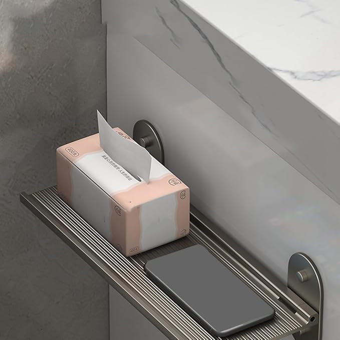 Space Aluminum Bathroom Shelf Great for Renters Sturdy and Rustproof Organizers for Toiletries and Supplies
