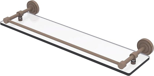 Allied Brass Dottingham Collection Single Glass Shelf with Gallery Rail