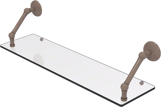 Allied Brass PMC-1-30-SHB Prestige Monte Carlo Collection 30 Inch Floating Glass Shelf, Shaded Beige