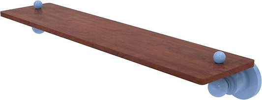 Allied Brass AP-1-22-IRW-FTB Astor Place Collection 22 Inch Solid IPE Ironwood Shelf, Flat Troll Blue