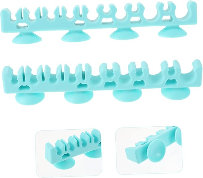 Beavorty Cosmetic Brush Storage Rack 1pc Silicone Makeup Brush Paint Silicone Holder Makeup Storage Organizer Box Drying Shelf Holder Organizer Desk