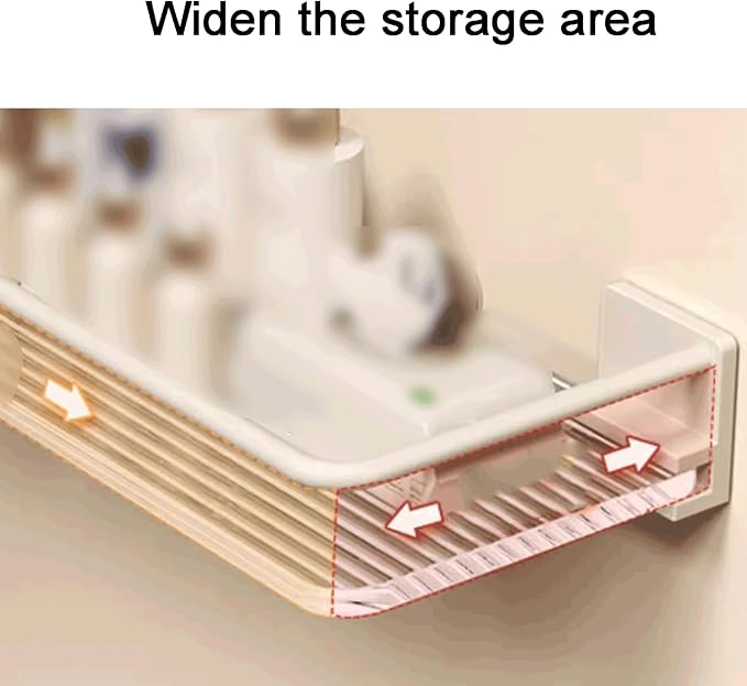 Removable Wall-Mounted Bathroom Shelves Plastic Bathroom Shelves Removable Bathroom Shelves Multifunctional Bathroom Shelves Large Capacity