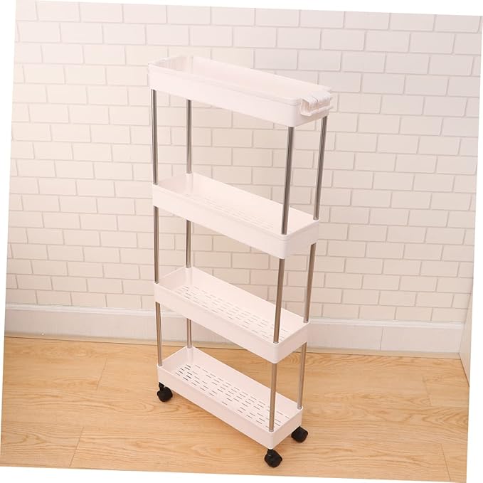 PRETYZOOM Bathroom Storage Shelves Plastic Kitchen Rack Multifunction Bathroom Shelf Corner Rack
