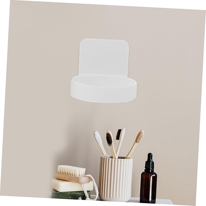 ABOOFAN 1set Wall Storage Holder for Bathroom Nail Jewelry Storage Rack Design for Home Hotel Use Sleek Finish 2pcs