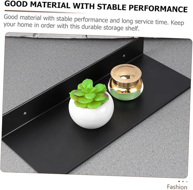 2pcs Metal Floating Shelf for Bathroom and Kitchen Storage Wall Mounted Organizer for Toiletries and Decor Easy Installation Versatile Use Any Room