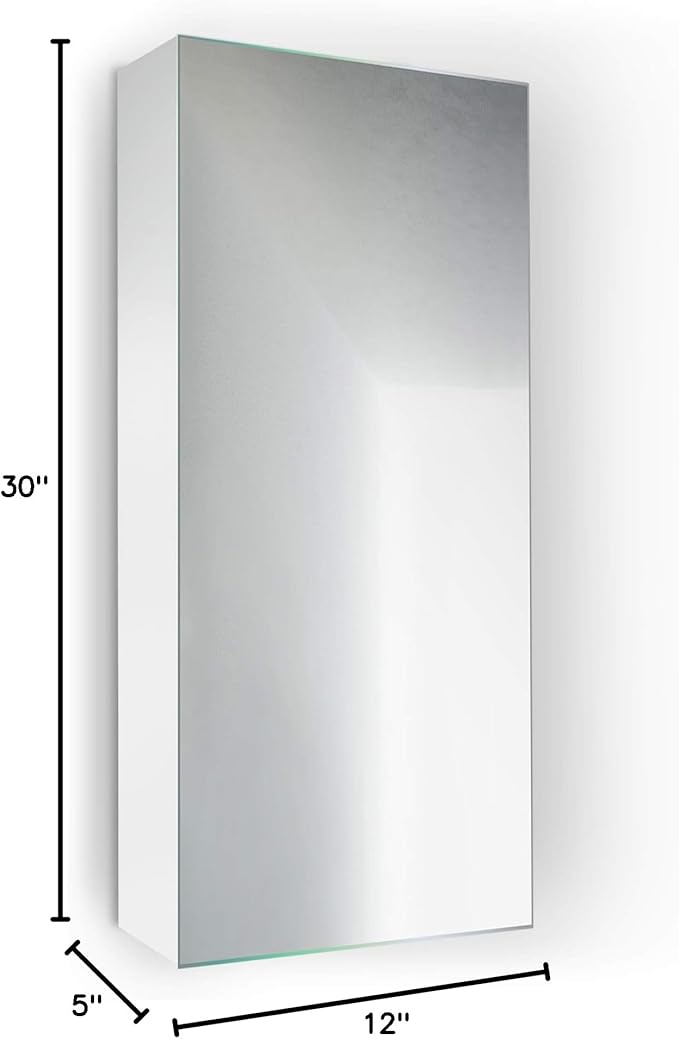 Krugg Medicine Cabinet | Recess or Surface Mount | Blum Hinge 170 Degree Soft Close | (12"x30")