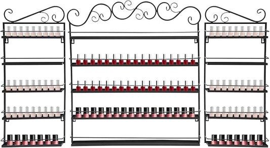5 Tiers Wall Mounted Nail Polish Racks,Nail Polish Shelves, Nail Polish Display Rack for Home Salon Business Spa