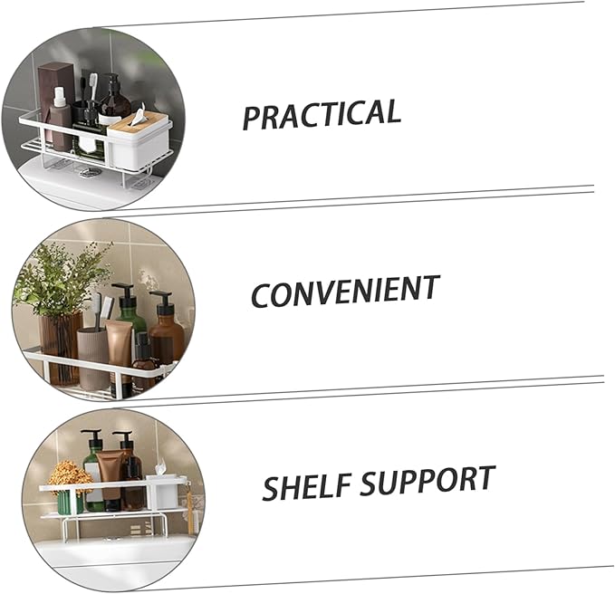 PRETYZOOM Bathroom Storage Organizer Over The Toilet Shelf Space Saver Carbon Steel Rack Easy Install Wall Mount Storage Holder