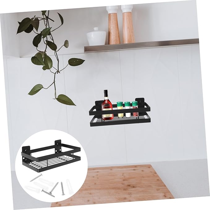Mobestech Punch Bathroom Organizer Heavy Duty Storage Rack for Shampoo and Towels Wall Mounted Shower Shelf Sturdy Bathroom and Kitchen Storage Design