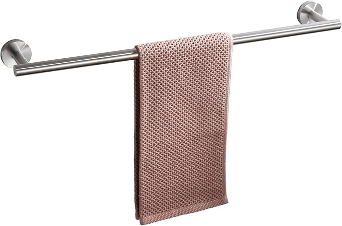 Miyili 24-Inch Bathroom Towel Bar SUS 304 Stainless Steel Towel Holder Rack Wall Mount Brushed Finish, A01N60A
