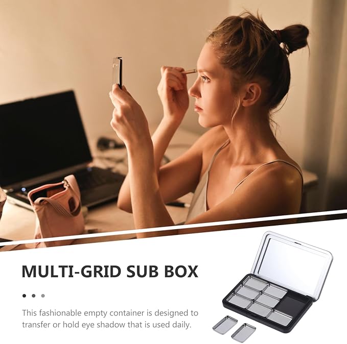 minkissy Empty Eyeshadow Palette Refillable Eyeshadow Palette Empty Makeup Palette-Storage Box for Lipstick Blush