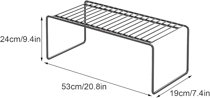Wall-Mounted No-Drill Bathroom Shelf, Rust-Resistant Iron Floating Shelves with Wire Basket, Space-Saving Storage Organizer for Sink, Toiletries(Black,53cm/20.8in)