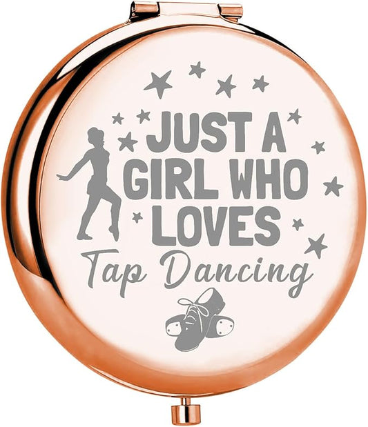 MYOSPARK Tap Dance Lover Gift Compact Makeup Mirror (Loves Tap Dance Mirror)