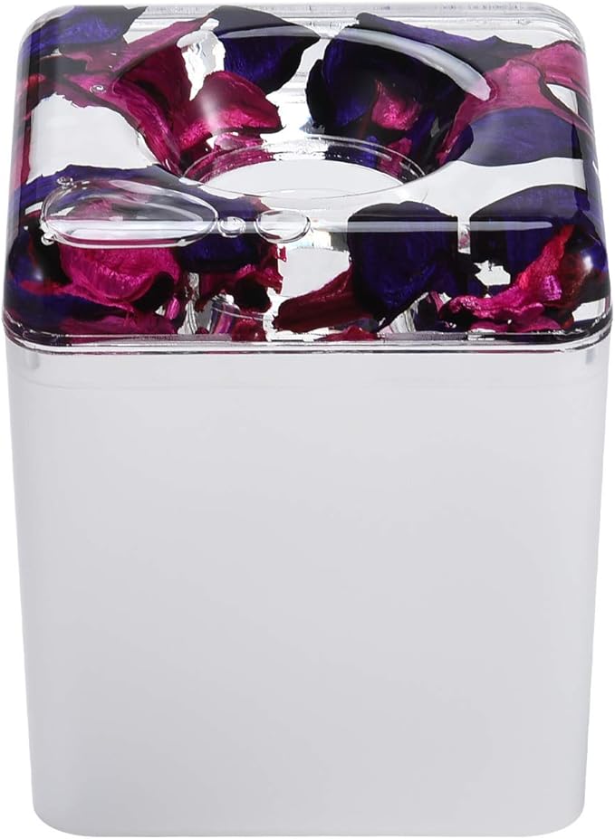 Locco Decor Acrylic Liquid 3D Floating Motion Square Tissue Holder Leaf