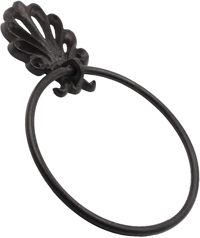 Antique Cast Iron Towel Ring Rustic Towel Holder for Bathroom Accessories Wall Mounted