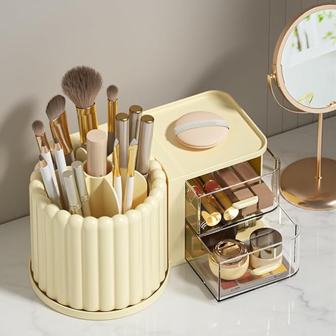 Rotating Pen Holder Makeup Brush Organizer Convenient Cosmetic Brush Holder Cosmetic Desktop Pen Organizer Office Organizer Supply cil