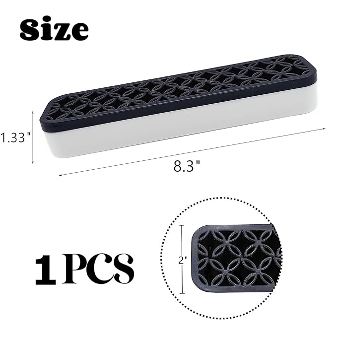 TANG SONG 1 PC Rectangle Silicone Make up Brush Holder Cosmetic Storage Box Desktop Organizers (Black)