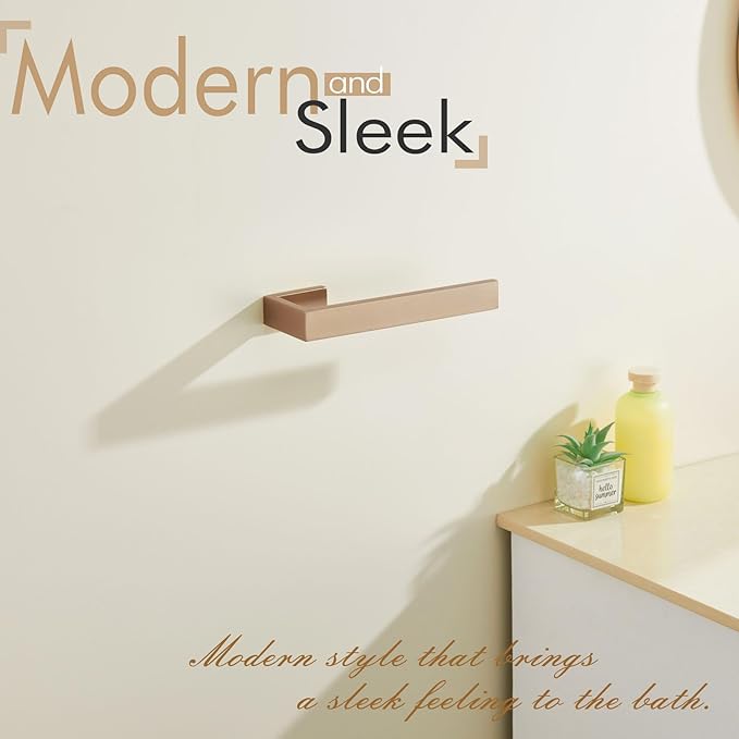 KOKOSIRI Towel Bar for Bathroom Towel Holder Wall Mount Kitchen Towels Rack Bath Hardware Champagne Bronze Stainless Steel, B3009CPG