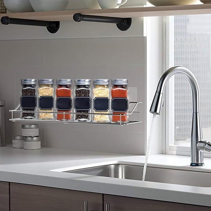 ARTIBETTER Punch-Free Bathroom Storage Rack Wall-Mounted Double-Layer Stainless Steel Draining Shelf with Hooks for Toilet and Kitchen Organization