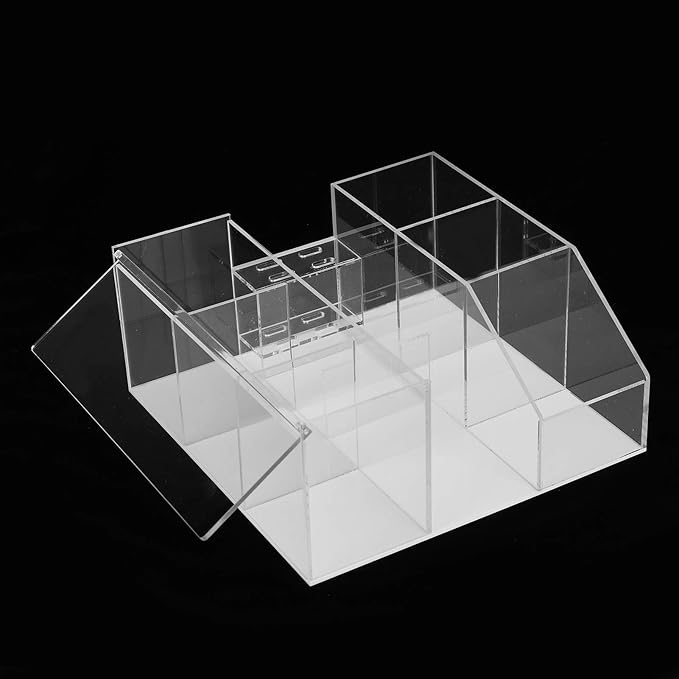 ZJchao eyelash beauty organizer,Eyelash Beauty Vanity Makeup Organizer Acrylic Eyelash Grafting Tool Storage Box Beauty Tool Display Rack Lipstick Organizer Cosmetic Cases for Home Eyelash Salon