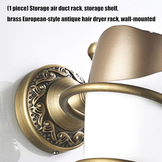 3. Wall for Hair Dryers & Accessories Rustproof Bathroom Shelf Easy Install Compact Design Vintage Bathroom Accessories Set
