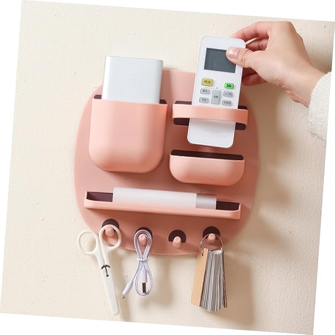 Multi-Functional Wall-Mounted Bathroom Storage Organizer Shelves and Hooks Space-Saving Design for Clutter Home for Bathroom and Kitchen Use and Stylish