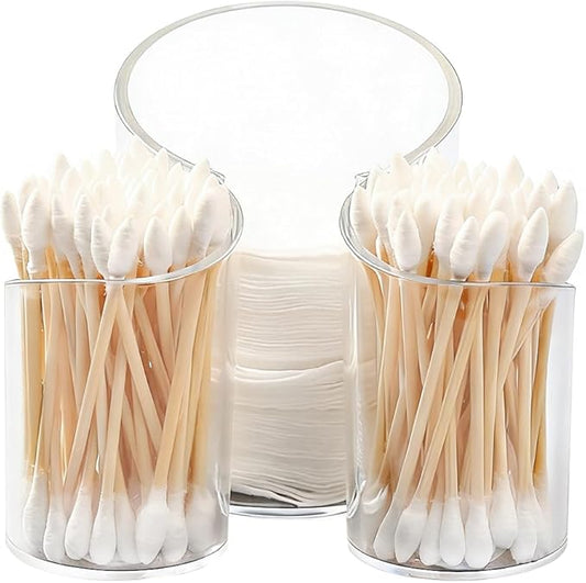 Cotton Pad Holder for Bathroom, cotton round holders Cups Dental Floss Dispenser, Vanity Makeup Organizer Storage Organizer for Cotton Pad QTips Paper Cup Floss