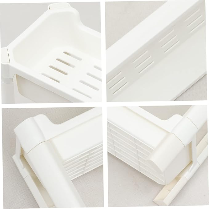 Garneck Multifunctional Storage Rack Pp Plastic Space-Saving Corner Bathroom Shelf