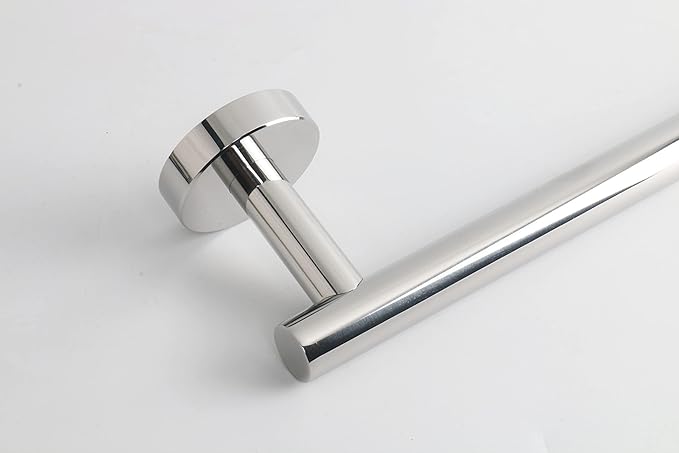 TocTen Bath Towel Bar - Thicken SUS304 Stainless Steel Bathroom Towel Holder, Towel Rod for Bathroom Heavy Duty Wall Mounted Towel Rack Hanger (18IN, Polished Chrome)