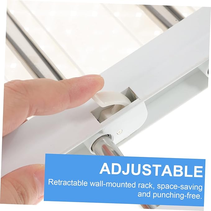 Bathroom Shelves Wardrobe Storage Rack Retractable Shelf Easy Install Wall Bracket Closet Storage
