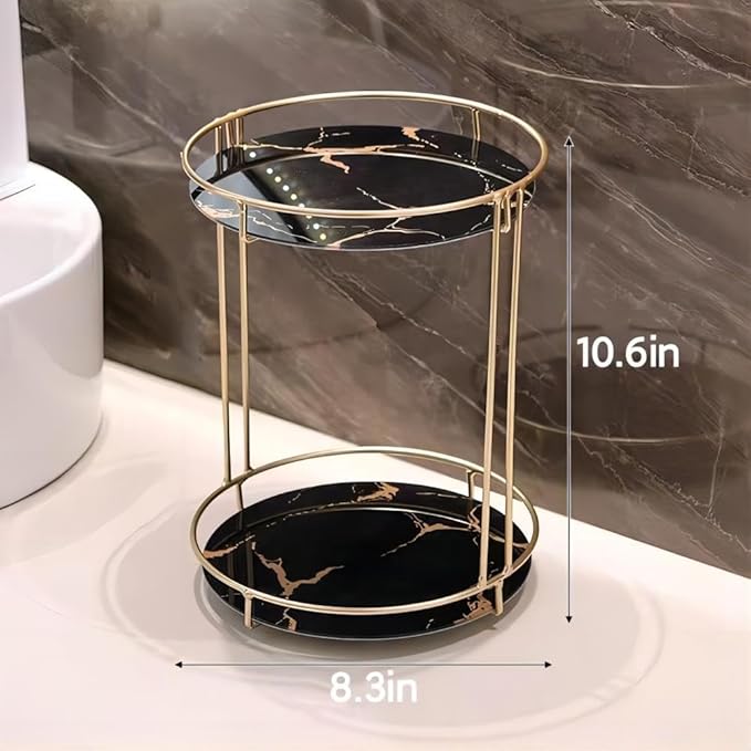 Gold Storage Rack, Bathroom Table Shelf, Perfume Tray, Beautiful Appearance, Super Capacity, Complete Your Daily Storage (QS-20-1) (QS-19-1)