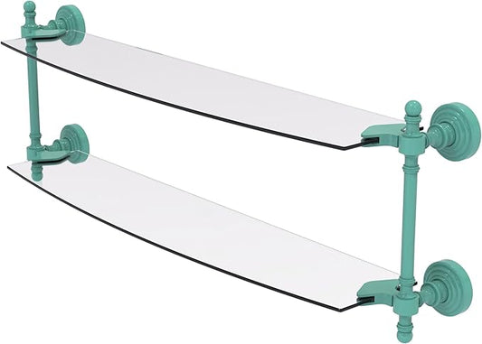 Retro Wave Collection Two Tiered Glass Shelf