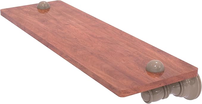 Allied Brass CL-1-16-IRW-SHB Carolina Collection 16 Inch Wood Shelf, Shaded Beige