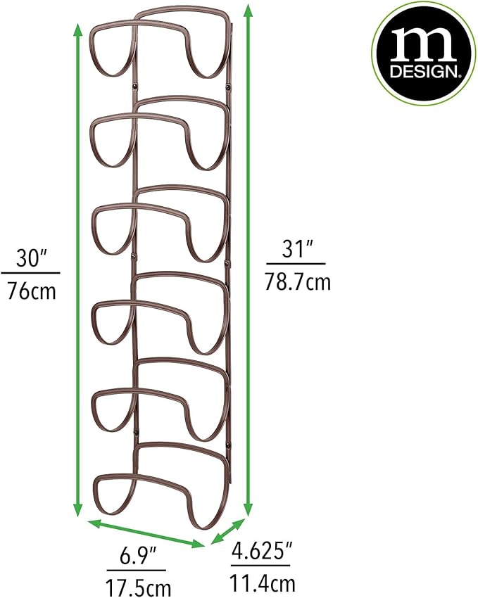 mDesign Metal Towel Shelves – Towel Rack for The Bathroom with 6 Compartments – Practical Bathroom Accessories for Both Large and Small Towels – Bronze