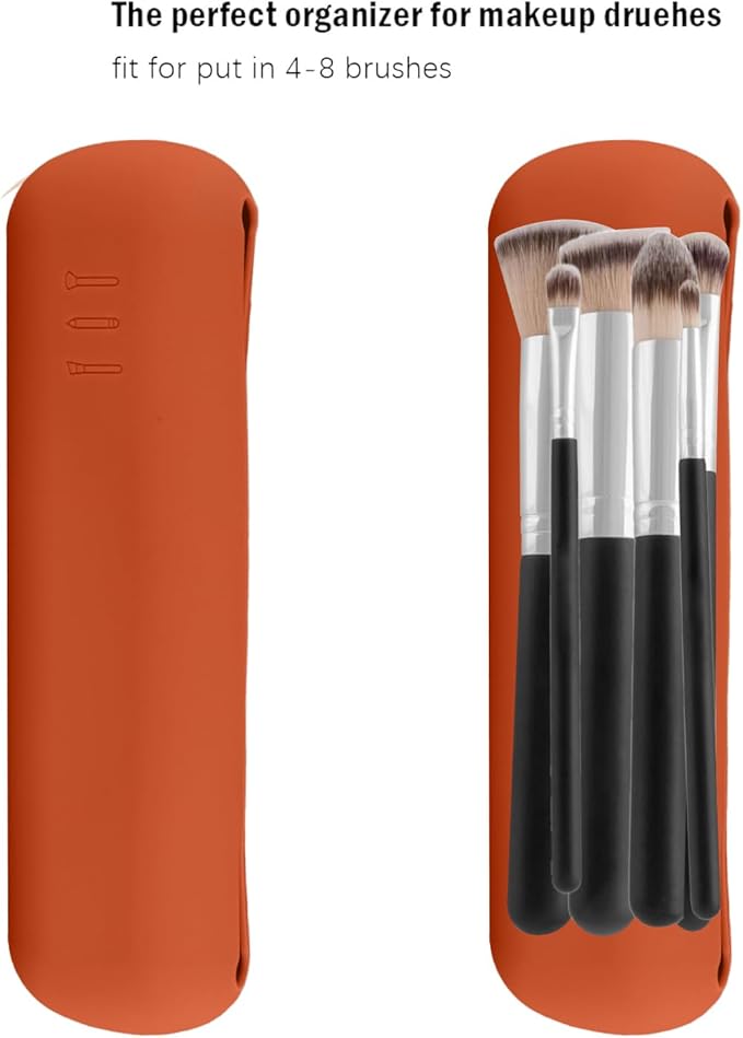 Silicone Makeup Brush Holder,Silicone Brush Organizer for Vanity,Countertop,Desk and Travel