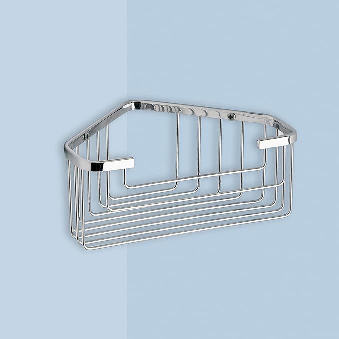 Nameeks 2483-13 7.87-Inch Wire Corner Bathroom Shelf