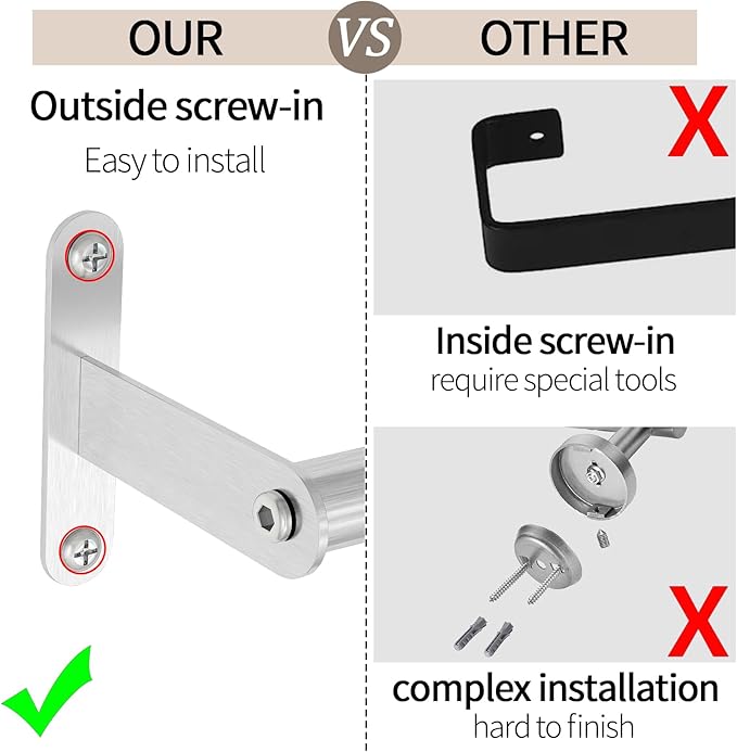 JUYSON 24 Inch Bathroom Towel Bar, Towel Racks for Bathroom Wall Mounted, Stainless Steel Heavy Duty Modern Single Towel Bar Holder Towel Rod Wall Mounted(Single Bar-Brushed Nickel,24 in)