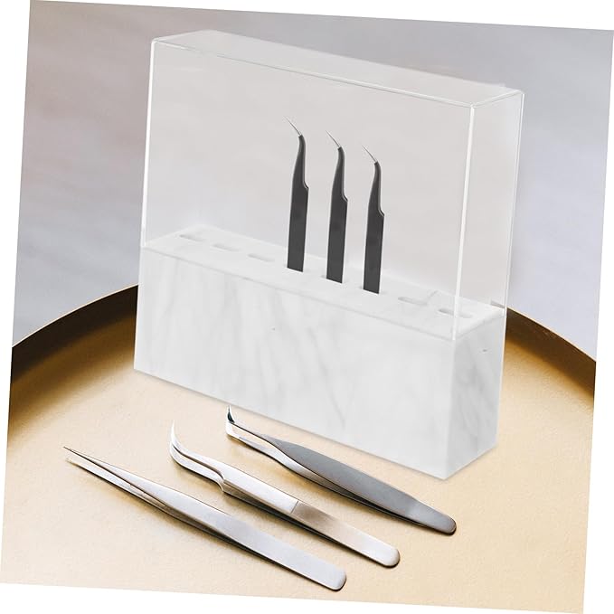 Tweezers Holder for Display Compartment Makeup Tweezers Stand Space-saving Organizer for Beauty Salons Home Use Easy to Clean Transparent Design