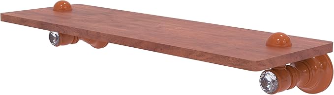 Allied Brass CC-1-16-IRW-ASP Carolina Crystal Collection 16 Inch Wood Shelf, Autumn Sparkle
