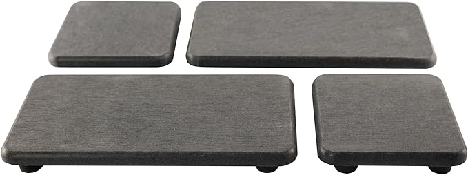 NiuYichee Set of 4 Water Absorbent Diatomite Coasters, Diatomaceous Earth Kitchen Soap Dish, Bathroom Trays, Water Absorbing Stone Used for Hand Soaps & Plants & Toiletries in The Modern Home