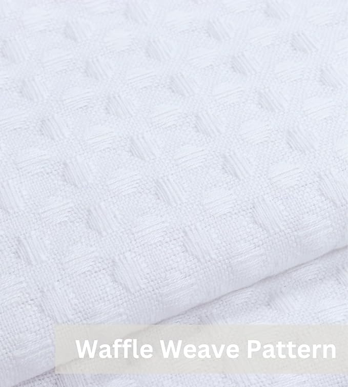 PurpleEssenecs Shower Curtain - Waffle Textured Heavy Duty Thick Fabric for Bathroom, Luxury Weighted Cloth Bath Curtain - Spring Easter Summer - 72" W x 72" L - Pack of 1 - White