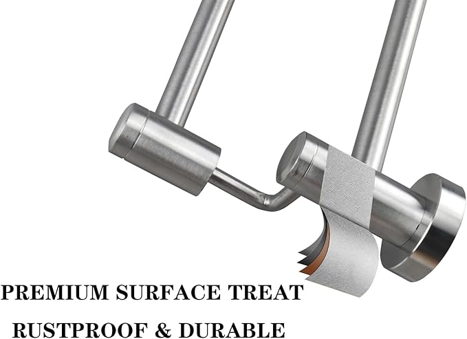 TocTen Double Bath Towel Bar - Thicken SUS304 Stainless Steel Towel Rack for Bathroom, Bathroom Accessories Double Towel Rod Heavy Duty Wall Mounted Towel Holder (Brushed Nickel, 16 in)