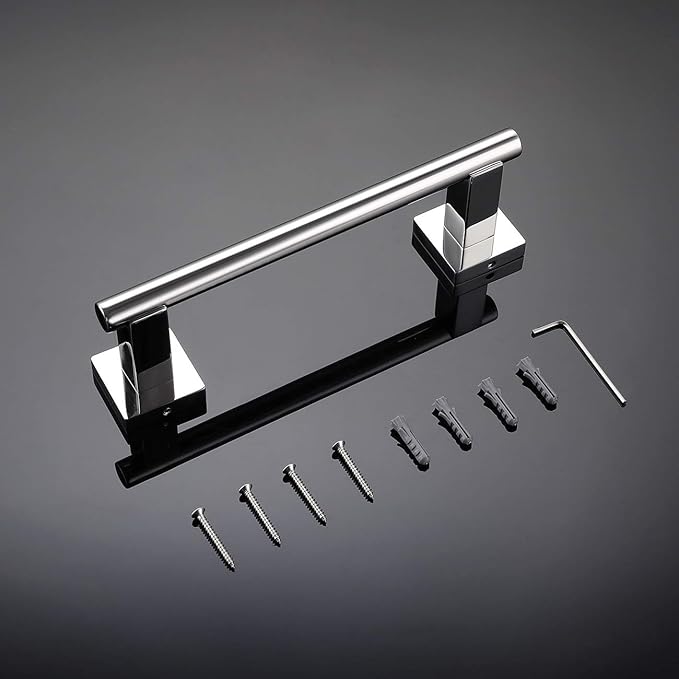 Miyili 9-Inch Hand Towel Bar SUS 304 Stainless Steel Towel Holder Rack for Bathroom or Kitchen Wall Mount Polished Finish, A02C23A