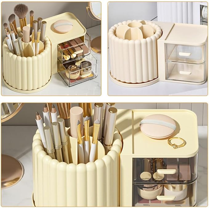 Rotating Pen Holder Makeup Brush Organizer Convenient Cosmetic Brush Holder Cosmetic Desktop Pen Organizer Office Organizer Supply cil