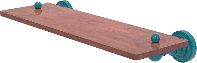 Allied Brass DT-1-16-IRW-GLT Dottingham Collection 16 Inch Solid IPE Ironwood Shelf, Glokzin Teal